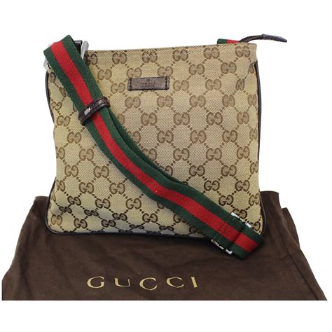 gucci beige/ebony gg canvas messenger bag|gucci monogram messenger bag.